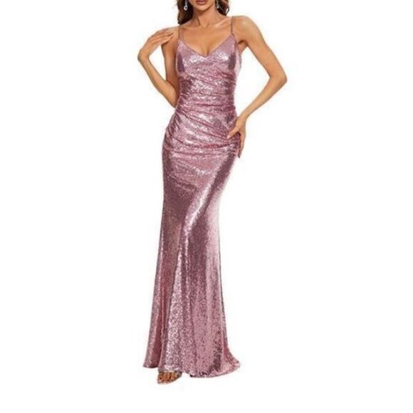 Ever Pretty Sequin Evening Prom Formal Mermaid Gowns dress size 8 - Picture 1 of 9
